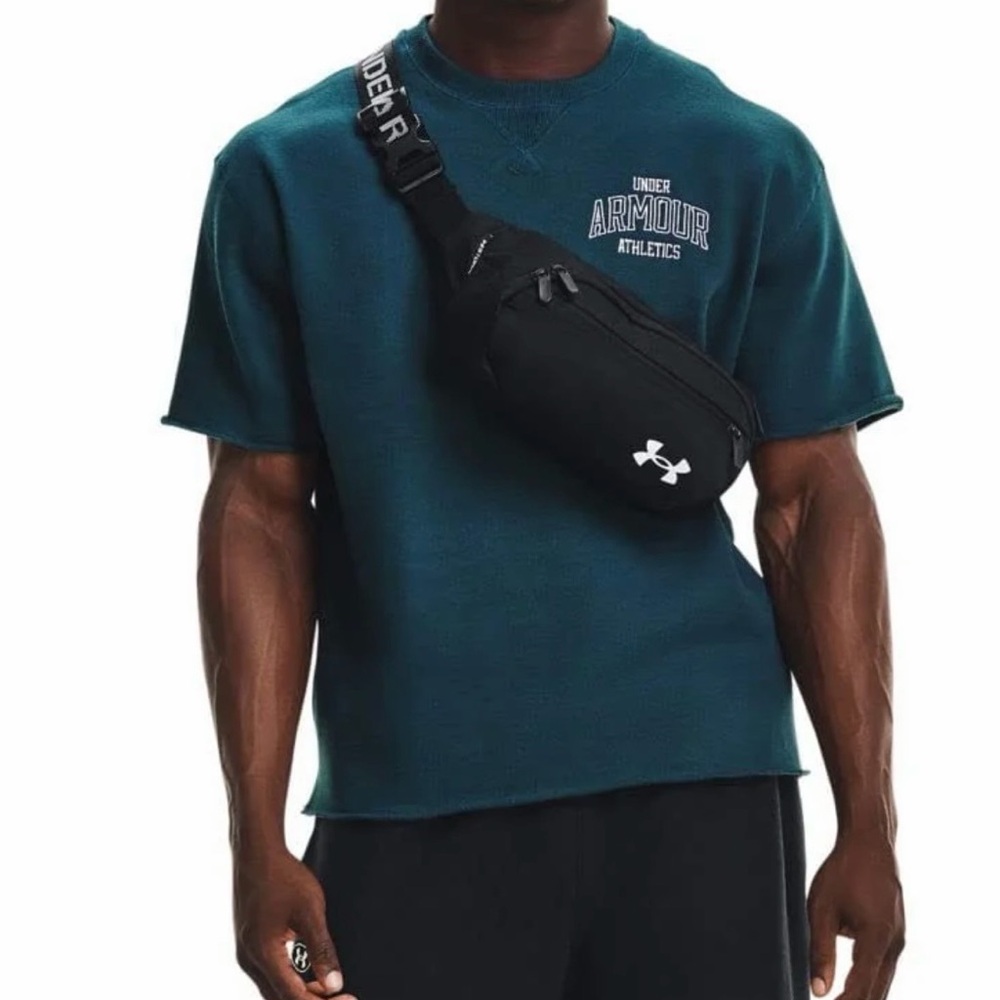 Under Armour burgundy color Crossbody Belt Bag with White Logo